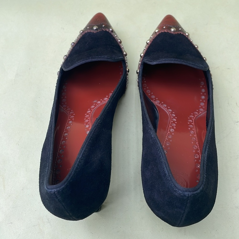 Vintage brown/black Tory Burch leather heels - Picture 10 of 16